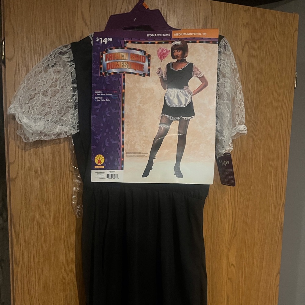 French Maid Costume with Lace Sleeves